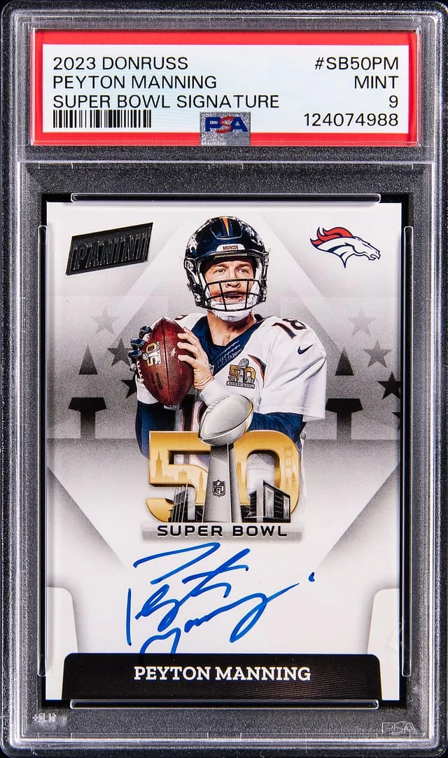 2023 Panini Donruss Peyton Manning Super Bowl Signature #SB50-PM card image