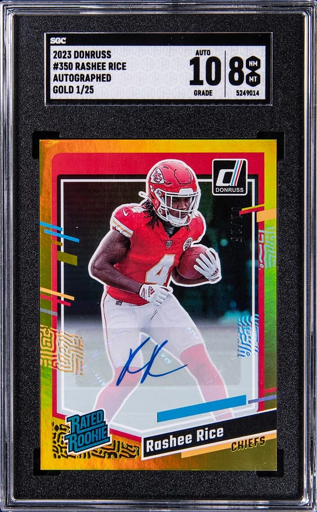 2023 Panini Donruss Rashee Rice Autographed Gold #350 card image