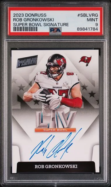 2023 Panini Donruss Rob Gronkowski Super Bowl Signatures #SBLVRG card image