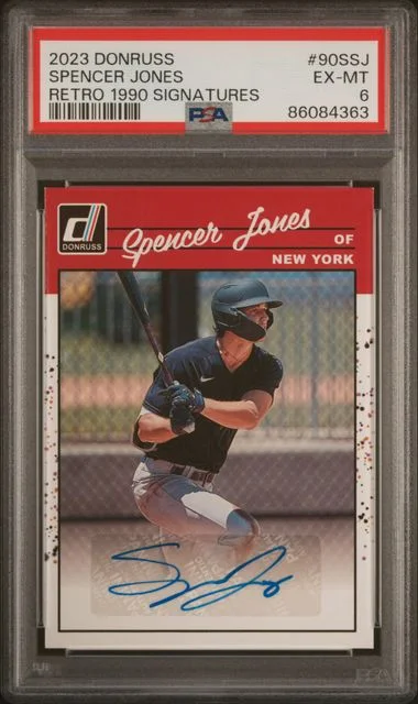 2023 Panini Donruss Spencer Jones Retro 1990 Signatures #90SSJ card image