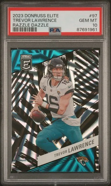 2023 Panini Donruss Trevor Lawrence Elite Razzle Dazzle #97 card image