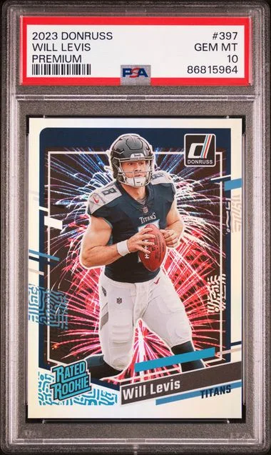 2023 Panini Donruss Will Levis Press Proof Green Rated #397 card image