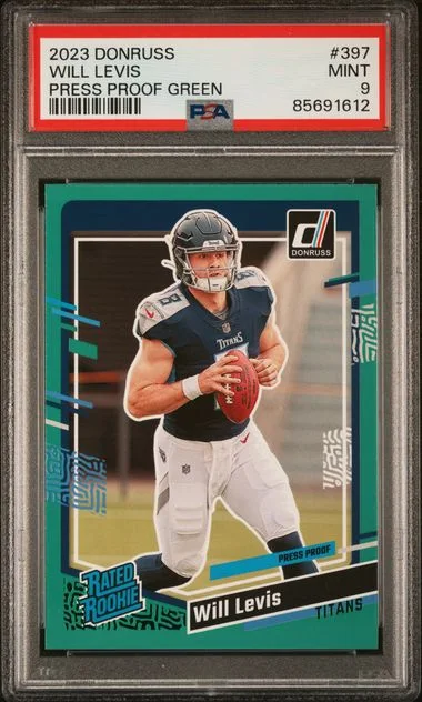 2023 Panini Donruss Will Levis Rated Press Proof Green #397 card image