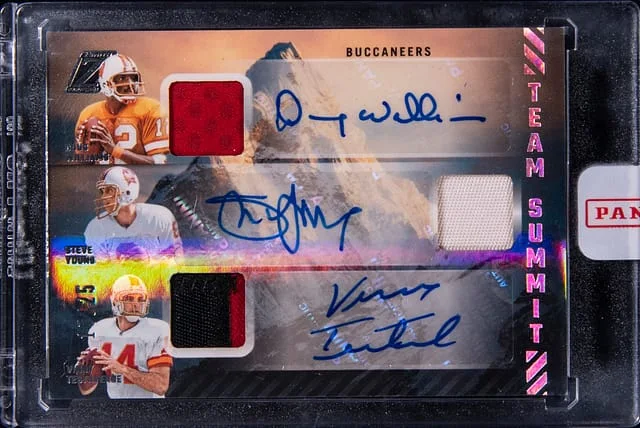 2023 Panini Doug Williams/Steve Young/Vinny Testaverde Multi-Signed Zenith Team Summit Autograph #TSA-DST card image
