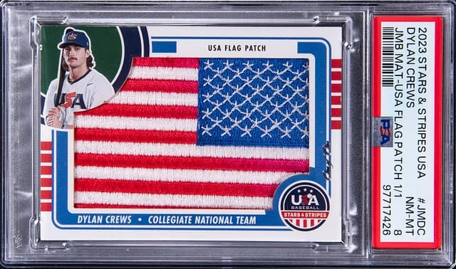 2023 Panini Dylan Crews Stars & Stripes USA Jumbo Material USA Flag Patch #JM-DC card image