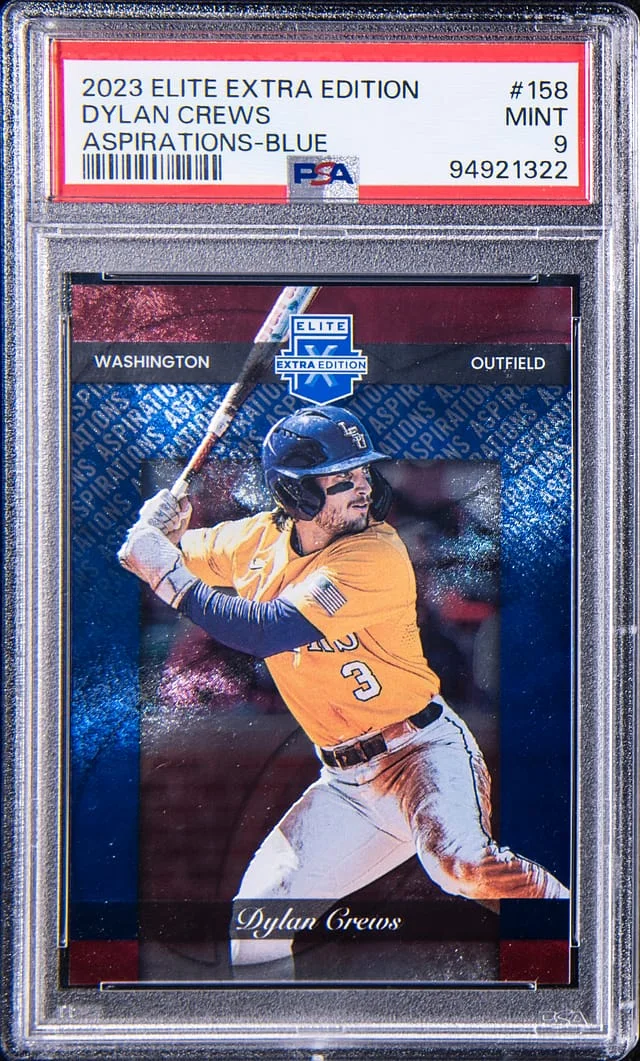 2023 Panini Elite Extra Edition Dylan Crews Aspirations Blue #158 card image