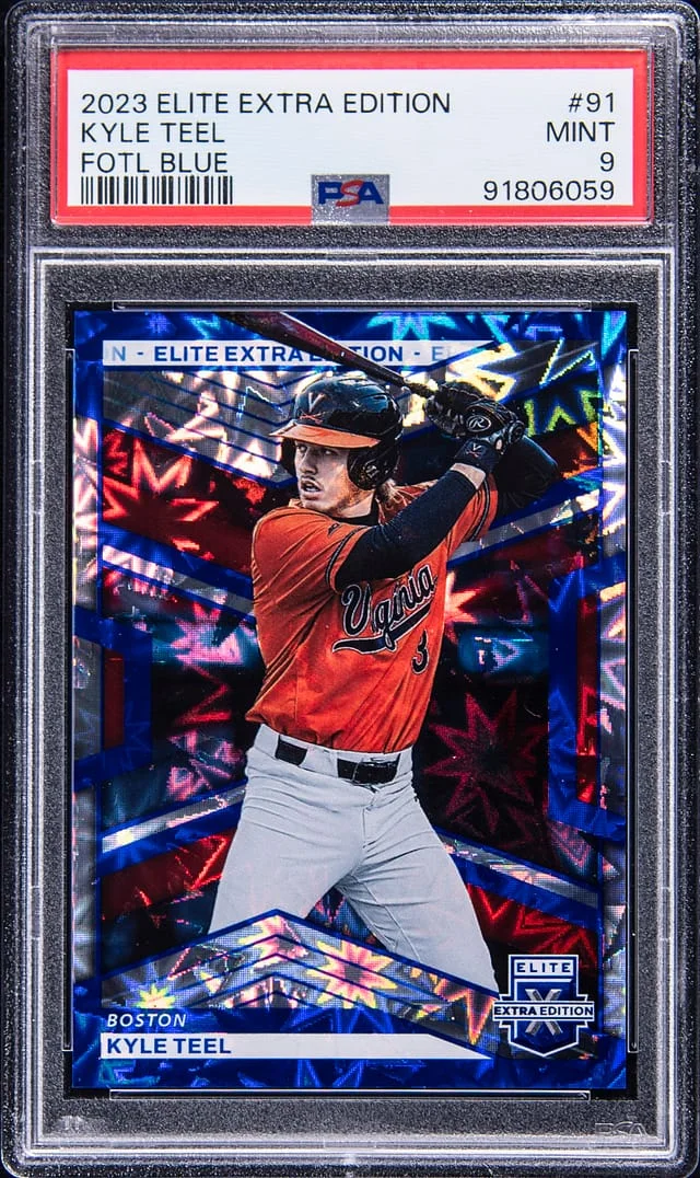 2023 Panini Elite Extra Edition Kyle Teel FOTL Blue #91 card image