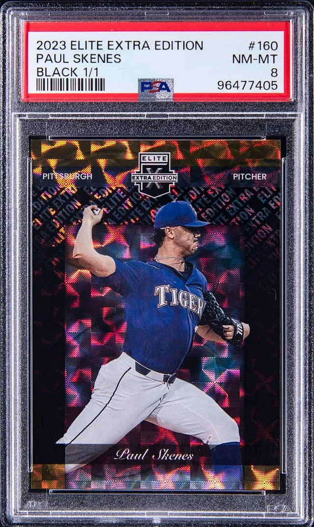 2023 Panini Elite Extra Edition Paul Skenes Black #160 card image