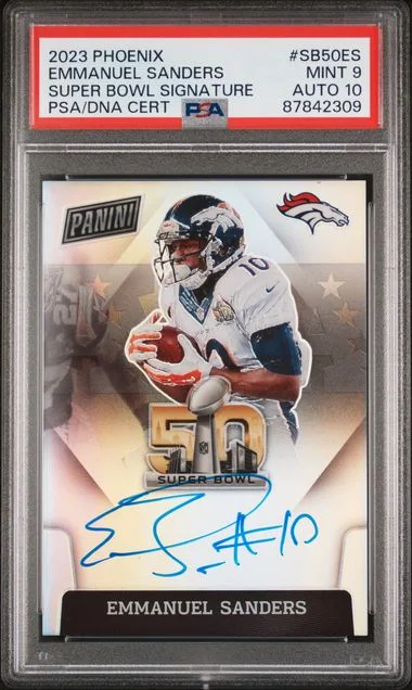 2023 Panini Emmanuel Sanders Phoenix Super Bowl Signature #SB50ES card image