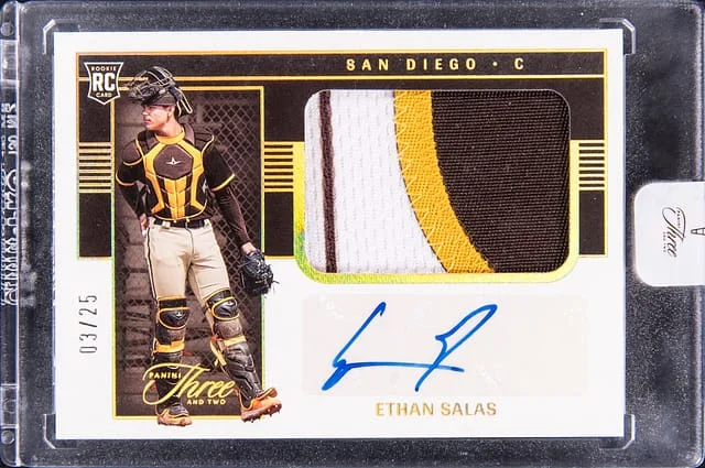 2023 Panini Ethan Salas Three and Two Patch Autograph (RPA) #115 card image