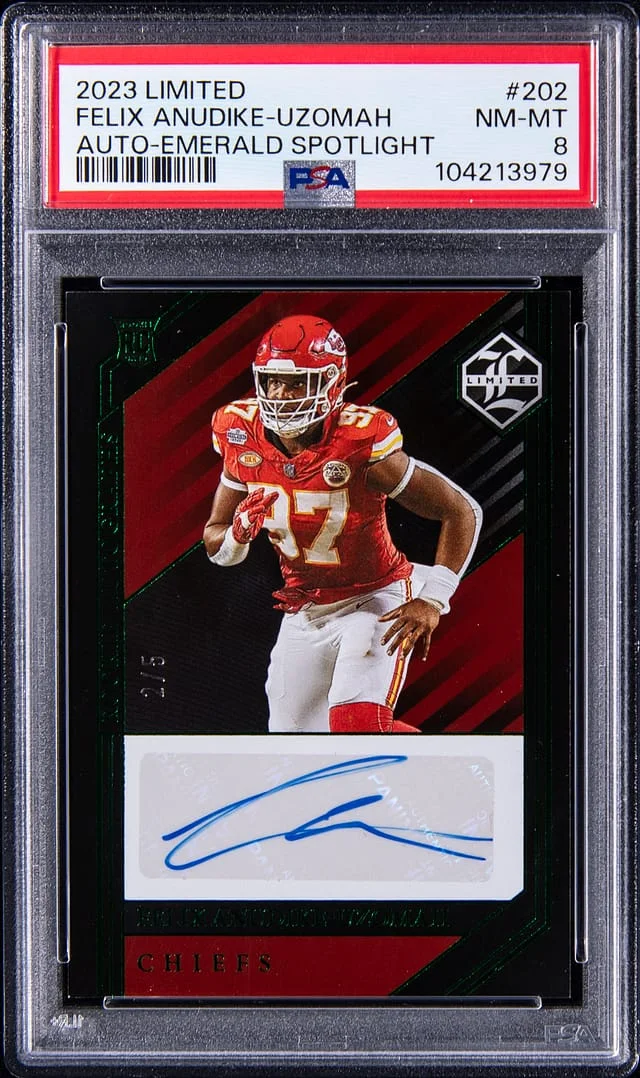 2023 Panini Felix Anudike-Uzomah Limited Autographs Emerald Spotlight #202 card image