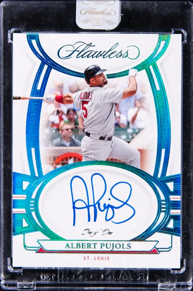 2023 Panini Flawless Albert Pujols Signatures Platinum #FS-AP card image