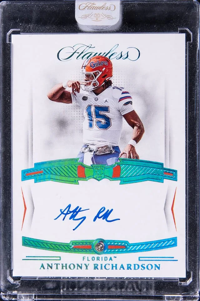2023 Panini Flawless Anthony Richardson Gem Signatures Platinum #FGRS-AR card image