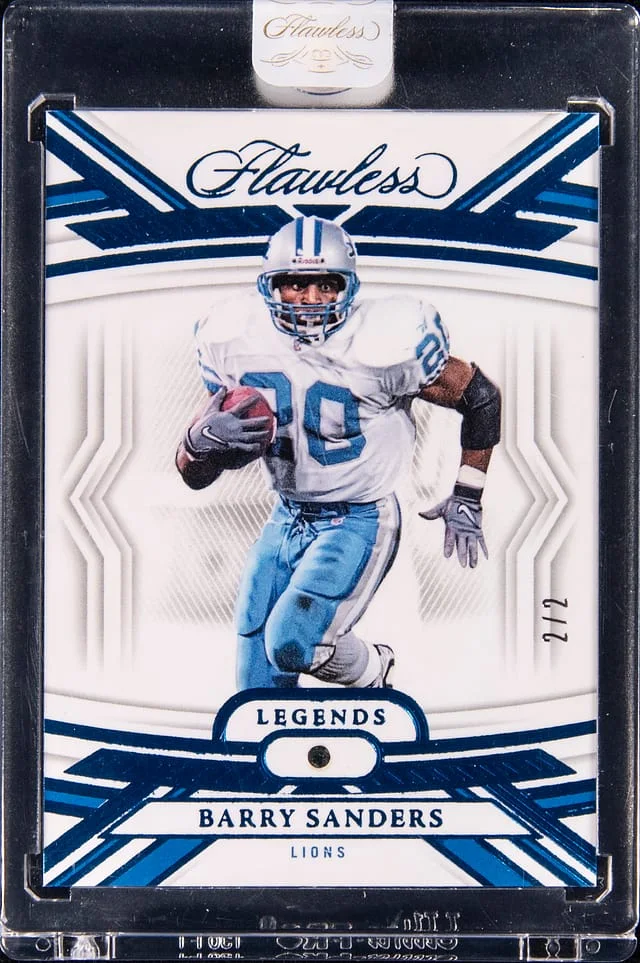 2023 Panini Flawless Barry Sanders Aquamarine Legends Aquamarine #81 card image