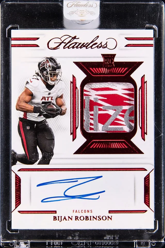 2023 Panini Flawless Bijan Robinson Signature Glvoes #SG-BRO card image