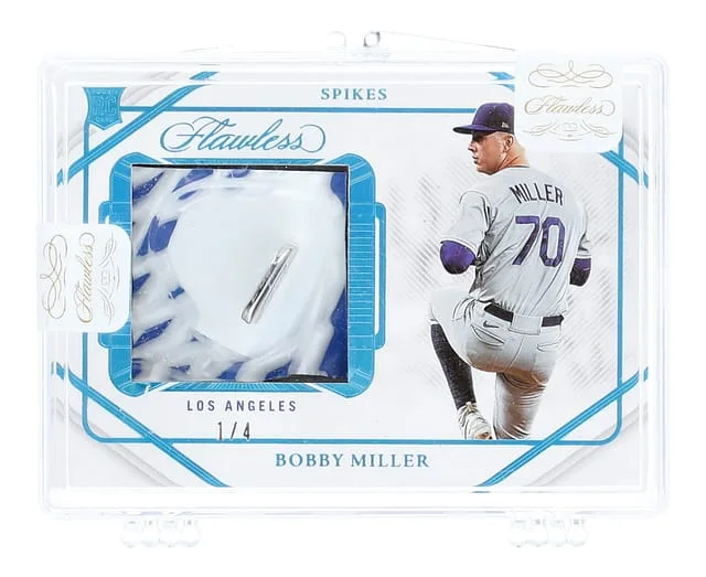 2023 Panini Flawless Bobby Miller Spikes Platinum #SPK-BM card image