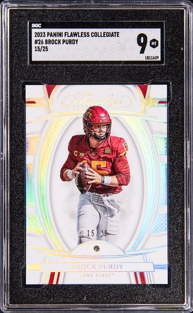 2023 Panini Flawless Brock Purdy Diamond Collegiate #26 card image