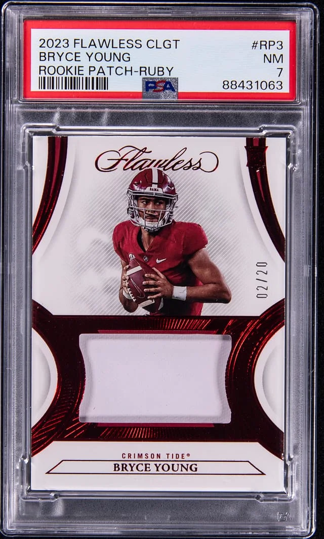 2023 Panini Flawless Bryce Young Collegiate Patch Ruby #RP3 card image