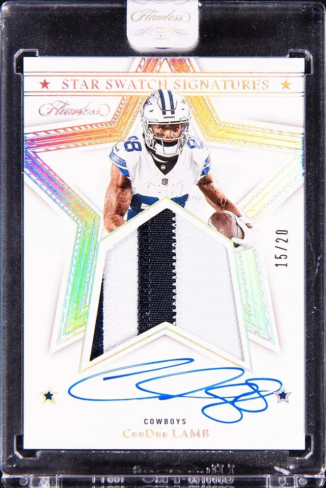 2023 Panini Flawless CeeDee Lamb Star Swatch Signatures Silver #SS-CDL card image