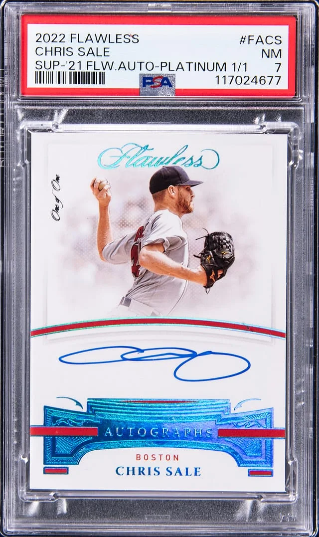 2023 Panini Flawless Chris Sale 21 Flawless Autograph Platinum #FA-CS card image
