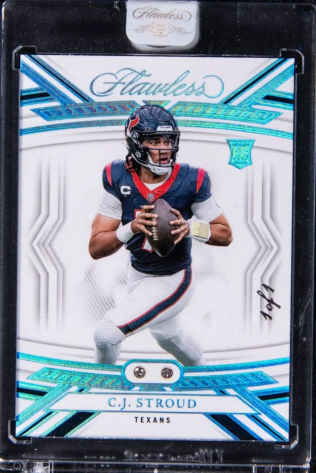 2023 Panini Flawless C.J. Stroud Diamond Relic - Panini Encased Platinum #96 card image