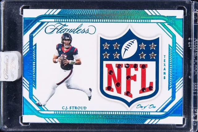 2023 Panini Flawless C.J. Stroud Gem Relic - Panini Encased NFL Shield Gems #5 card image