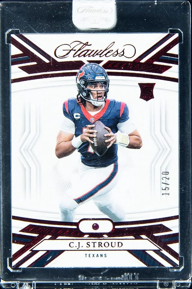 2023 Panini Flawless C.J. Stroud Ruby Relic - Panini Encased #96 card image