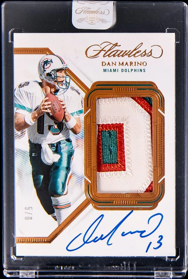 2023 Panini Flawless Dan Marino Patch Autographs Bronze #PA-DAM card image