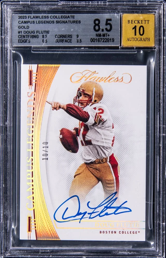2023 Panini Flawless Doug Flutie Collegiate Campus Legends Signatures Gold #CLS-DF card image