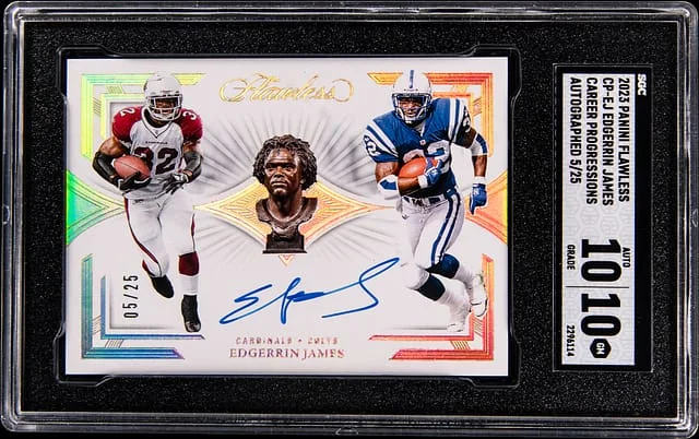 2023 Panini Flawless Edgerrin James Career Progressions Autographed #CP-EJ card image