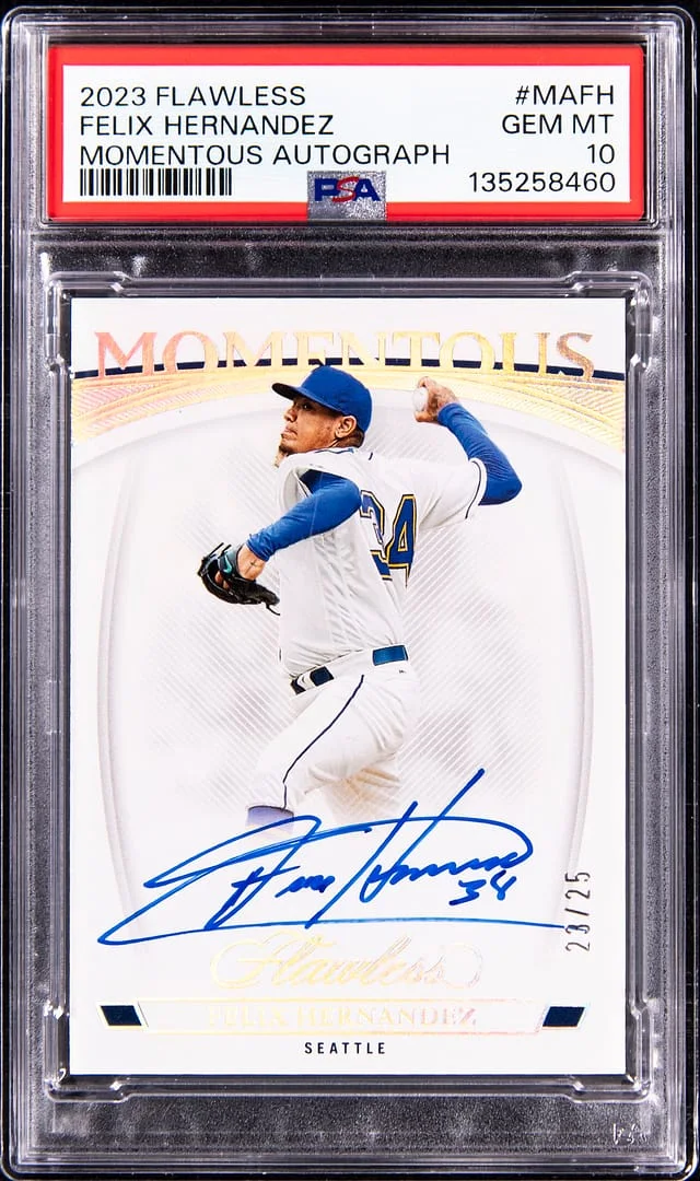 2023 Panini Flawless Felix Hernandez Momentous Autograph #MA-FH card image