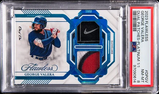 2023 Panini Flawless George Valera Dual Patches Platinum #DP-GV card image
