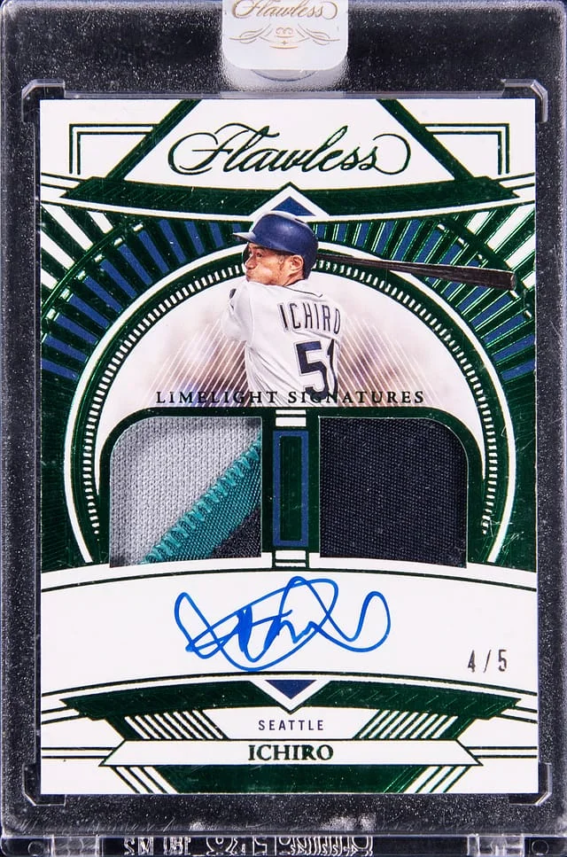 2023 Panini Flawless Ichiro Suzuki Limelight Signatures Emerald #LS-IS card image