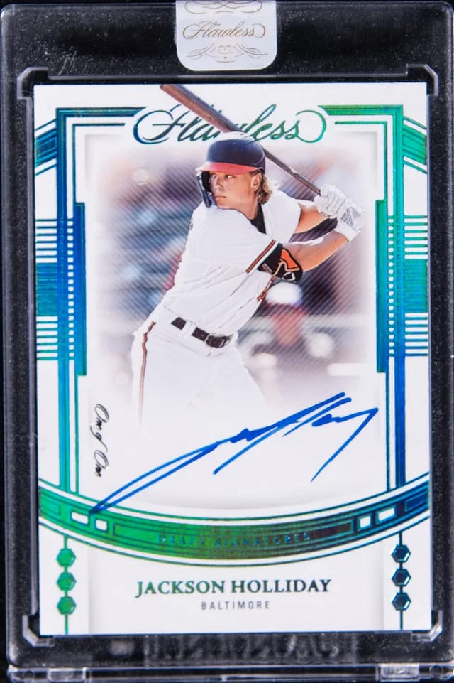2023 Panini Flawless Jackson Holliday Draft Signatures Platinum #DS-JH card image
