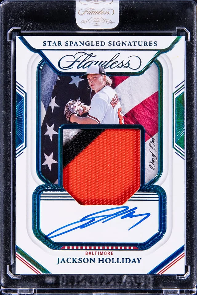 2023 Panini Flawless Jackson Holliday Star Spangled Signatures Platinum #SS-JH card image