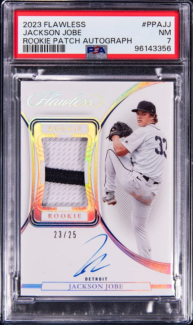 2023 Panini Flawless Jackson Jobe Patch Autograph #PPAJJ card image
