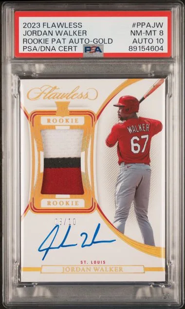 2023 Panini Flawless Jordan Walker Patch Autographs Ruby #PPA-JW card image