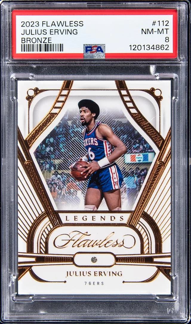 2023 Panini Flawless Julius Erving Bronze #112 card image
