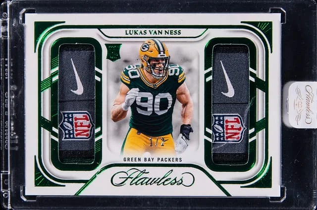 2023 Panini Flawless Lukas Van Ness Debut Duals Laundry Tags #DD-LVN card image