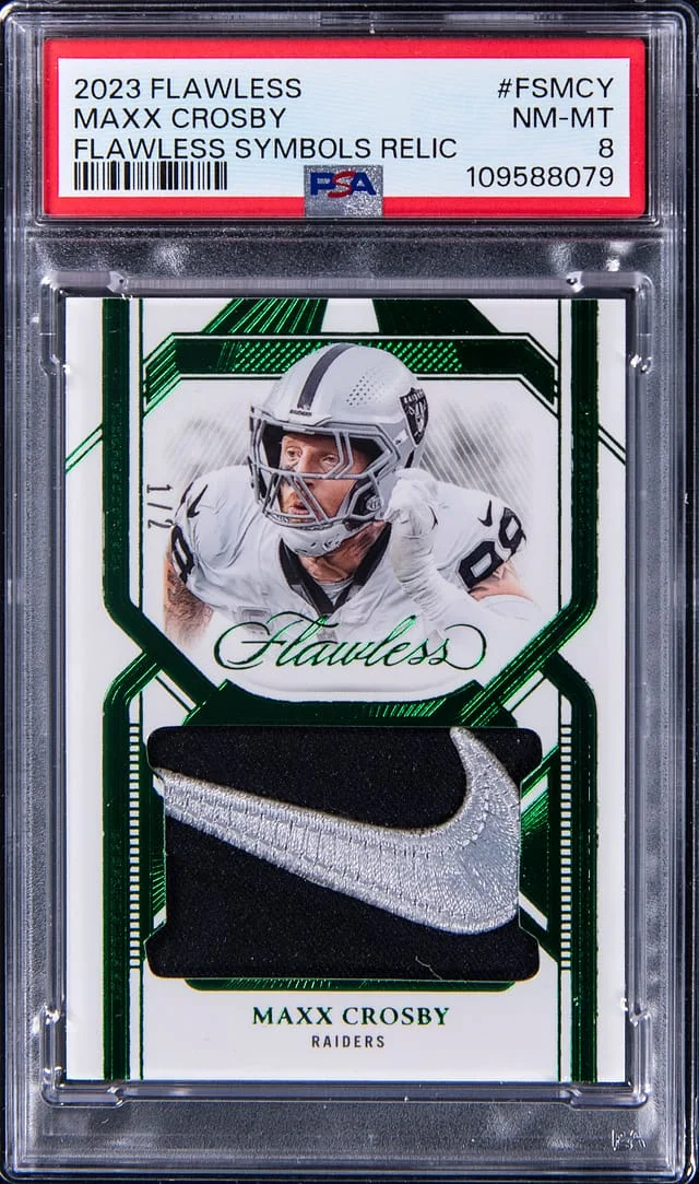 2023 Panini Flawless Max Crosby Symbols Relic #FS-MCY card image