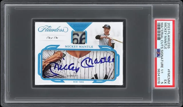 2023 Panini Flawless Mickey Mantle Material Cuts Signature #FMC-MM card image