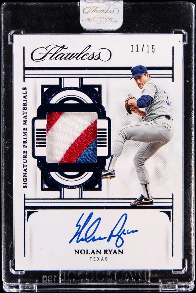 2023 Panini Flawless Nolan Ryan Signature Prime Materials #SPM-NR card image