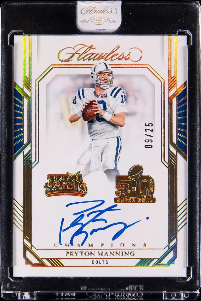 2023 Panini Flawless Peyton Manning Champions 2x Signatures #2X-PMG card image