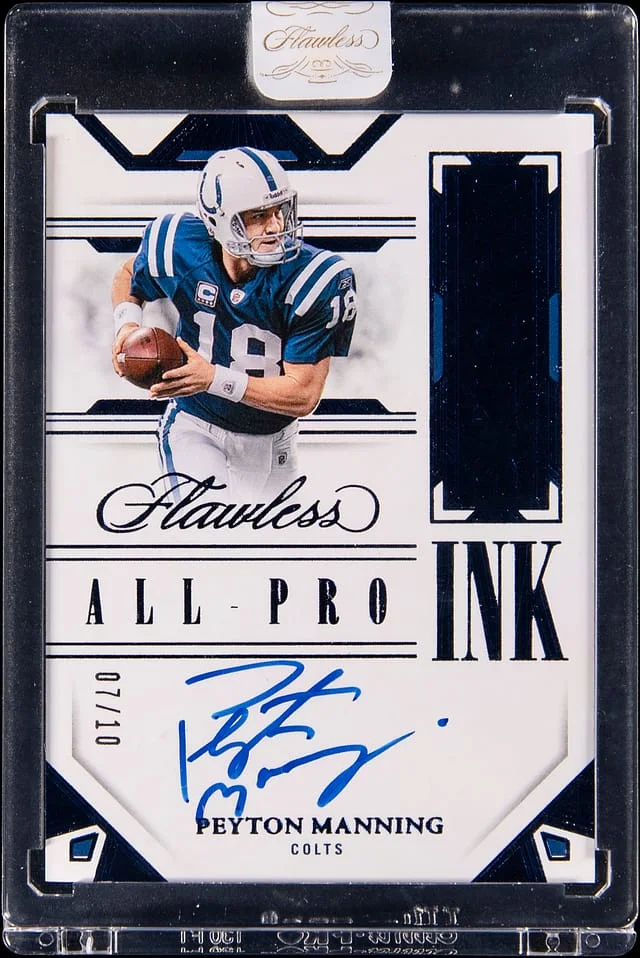 2023 Panini Flawless Peyton Manning All-Pro Ink Sapphire #API-PMG card image