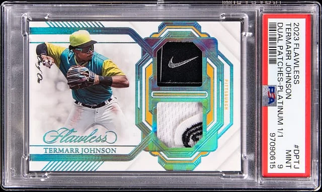 2023 Panini Flawless Termarr Johnson Dual Dual Patches Platinum #DP-TJ card image