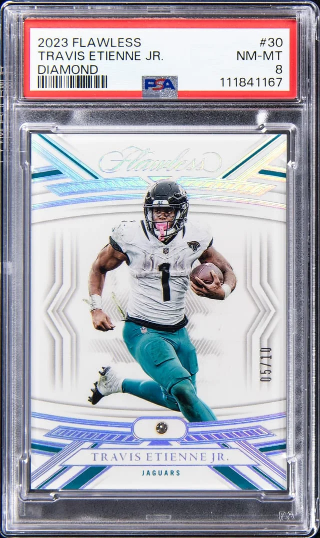 2023 Panini Flawless Travis Etienne Jr. Diamond #30 card image