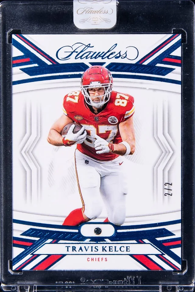 2023 Panini Flawless Travis Kelce Aquamarine #33 card image