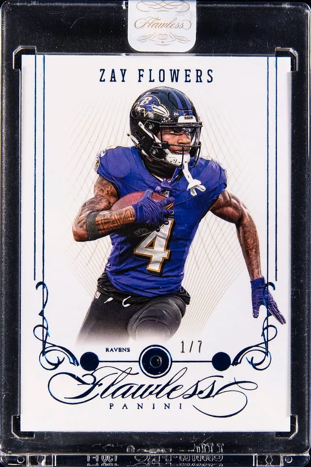 2023 Panini Flawless Zay Flowers Sapphire #9 card image