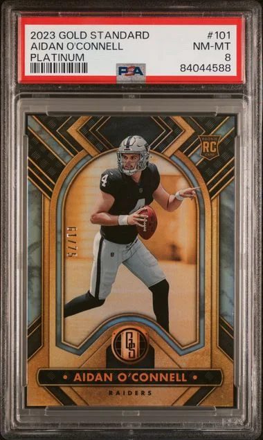 2023 Panini Gold Standard Aidan O'Connell Platinum #101 card image