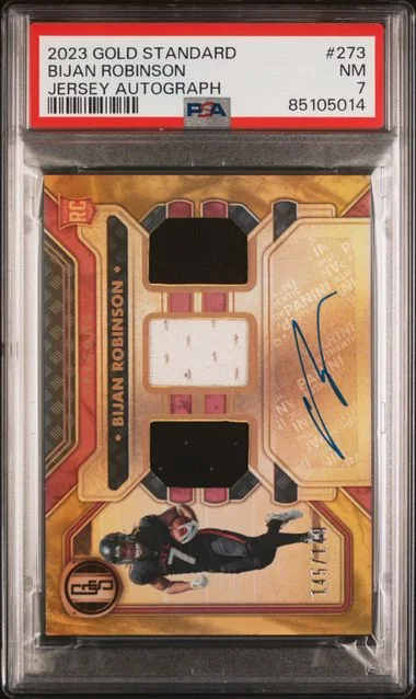 2023 Panini Gold Standard Bijan Robinson Jersey Autograph #273 card image